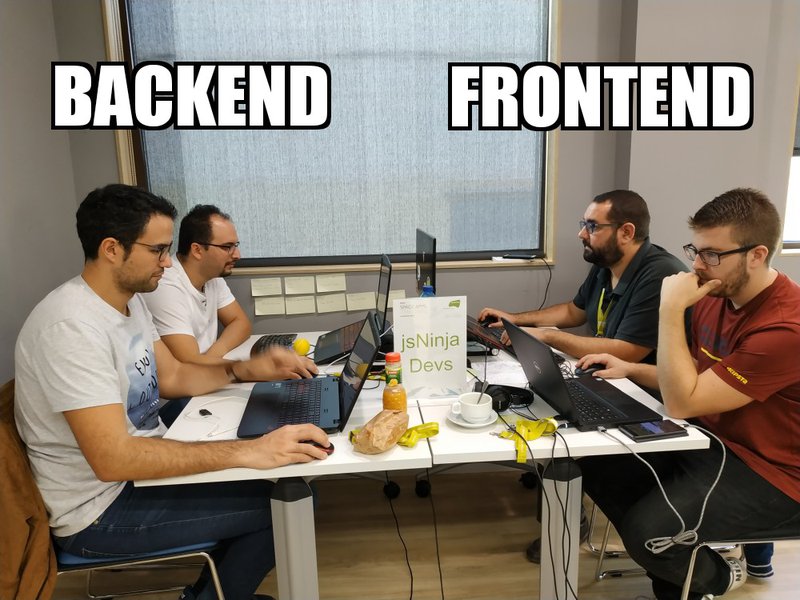 Our team is divided into backend and frontend