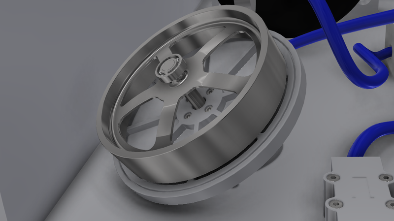 Internal view of one of the reaction wheels