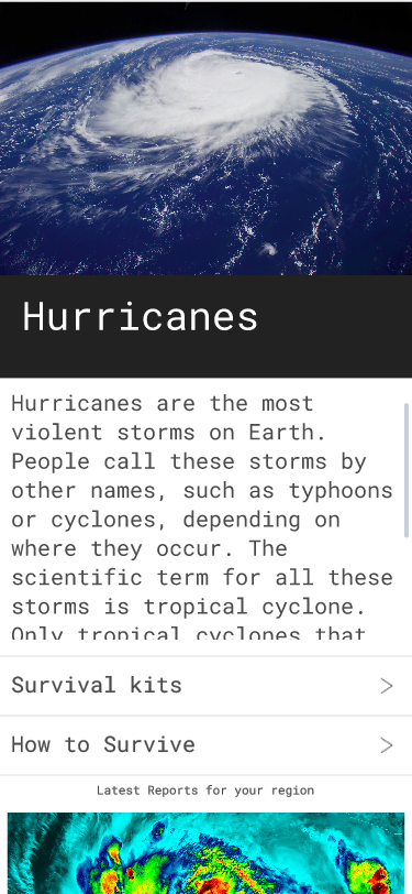Information about Natural Disaster