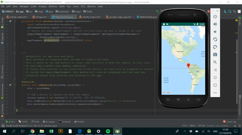 Emulador de Google Maps en Android Studio