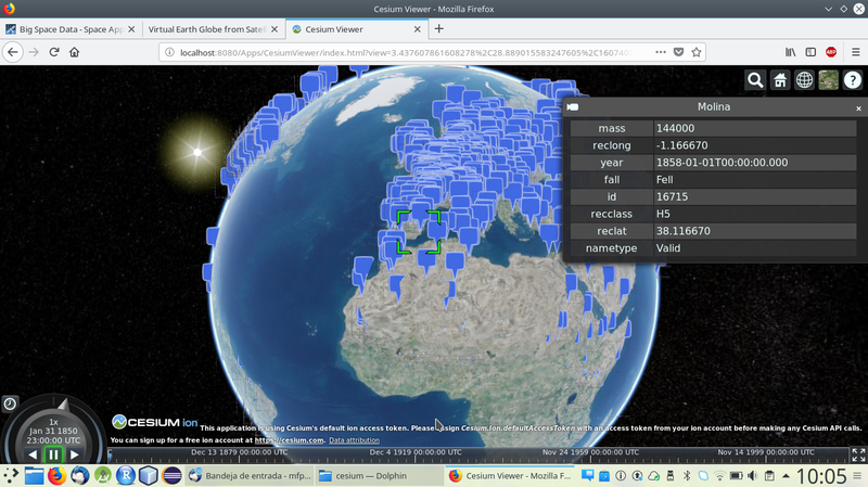 Another viewpoint using Cesium Viewer on a Node.js web-app
