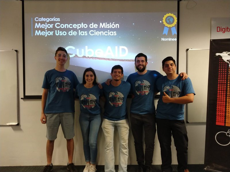 Ladies and gentlemen, we are proud to announce that CubeAID was nominated to participate in the global instance of NASA Space Apps Challenge against other winning teams from around the world. And what's more, our team received two awards, on Best Use of Science and Best Mission Concept. We couldn't be happier!