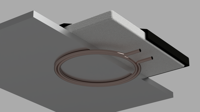 Rendering of the primary inductor under the fuselage