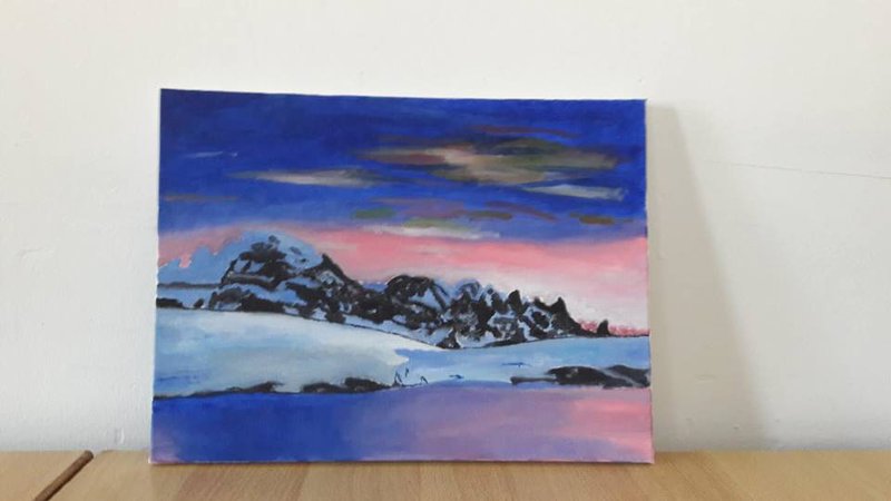 Our representation of the Polar Clouds inspired by the norwegian artist Edvard Munch. (Expressionism)