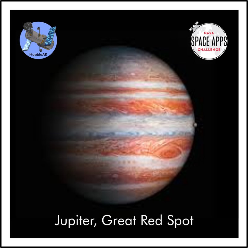 Do you know jupiter has a constant high pressure zone in its atmosphere known as The Great Red Spot. This was an amazing discovery made by hubble telescope. Check out our AR card and find more information. #LearningIsFunWithHubbleAR