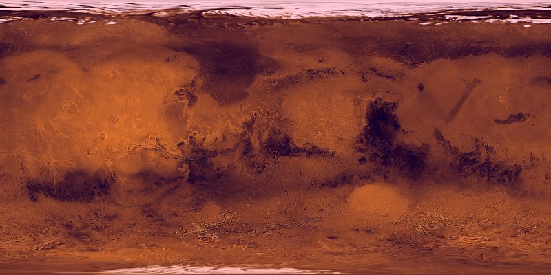 We created a 200 megapixels texture of the surface of Mars by gathering data from NASA's telescopes and then combining it together.