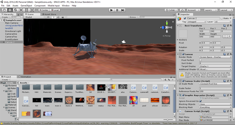 Working scene from Unity engine ,to make the VR educational app. 